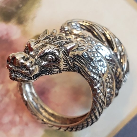 Jewelry - NEW 925 Sterling Silver Protection Dragon Ring